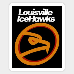 Vintage Louisville IceHawks Hockey Magnet